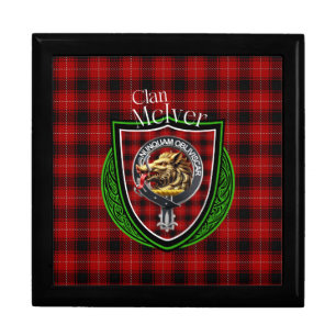 McIver Scottish Clan Tartan & Crest Gift Box
