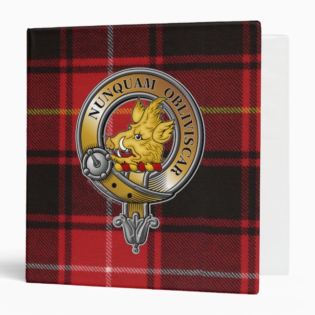 McIver Tartan & Badge 3 Ring Binder (Front/Inside)