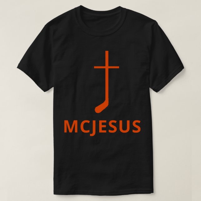 McJesus Sticker T-Shirt (Design Front)
