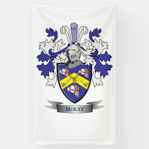 McKay Family Crest Coat of Arms Banner