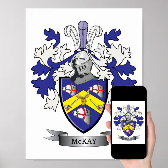 McKay Family Crest Coat of Arms Poster | Zazzle