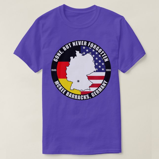 McKee Barracks Germany Military Base Veteran  T-Shirt (Design Front)