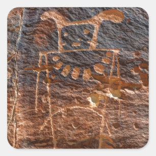 Mckee Springs Petroglyph - Vernal - Utah Square Sticker