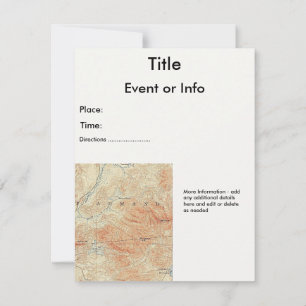 McKenzie and Moose Ponds, McKenzie Mountain Detail Invitation