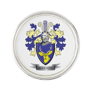 McKenzie Family Crest Coat of Arms Lapel Pin