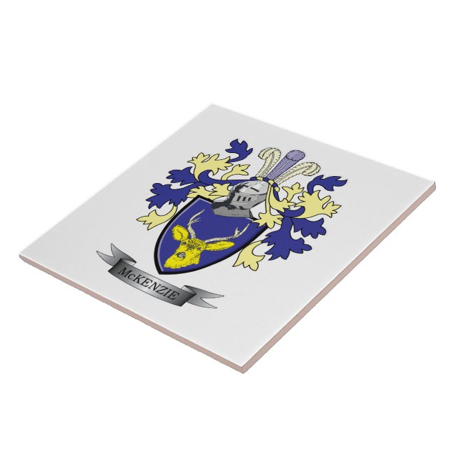 McKenzie Family Crest Coat of Arms Tile (Side)