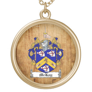 McKey Family Crest Gold Plated Necklace