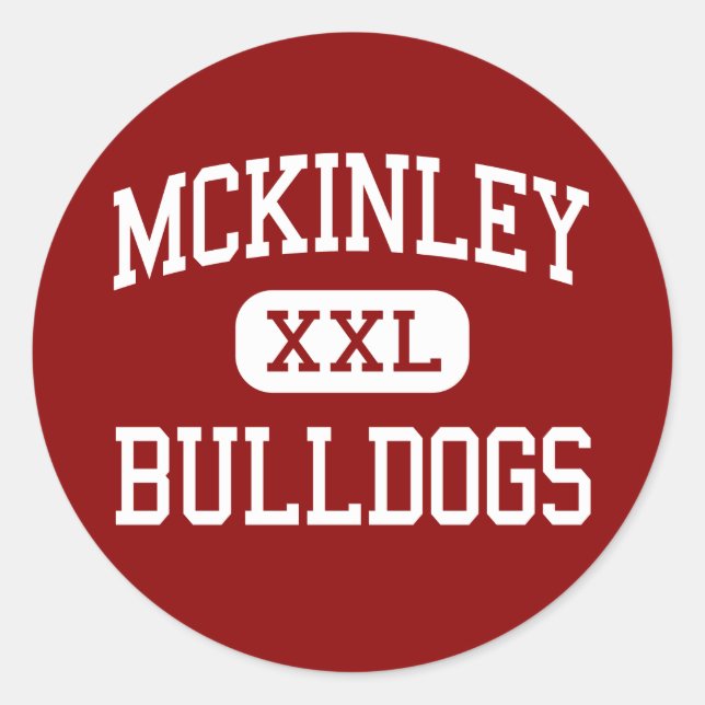 McKinley - Bulldogs - High School - Canton Ohio Classic Round Sticker (Front)