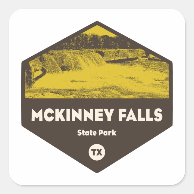 McKinney Falls State Park Texas Square Sticker (Front)