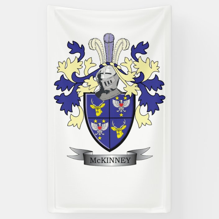 McKinney Family Crest Coat of Arms Banner | Zazzle.com