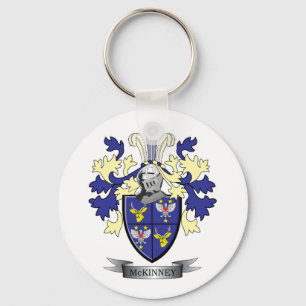 McKinney Family Crest Coat of Arms Keychain