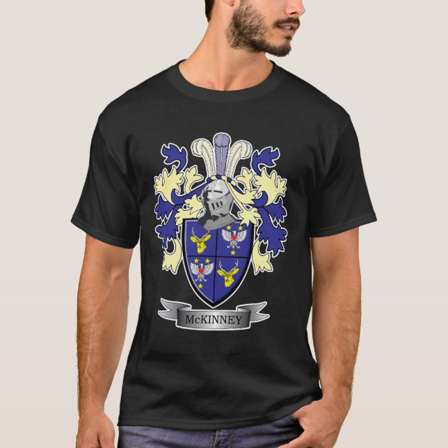 McKinney Family Crest Coat of Arms T-Shirt (Front)