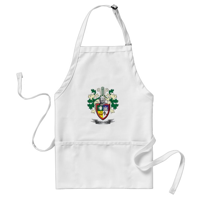 McKinnon Family Crest Coat of Arms Adult Apron (Front)
