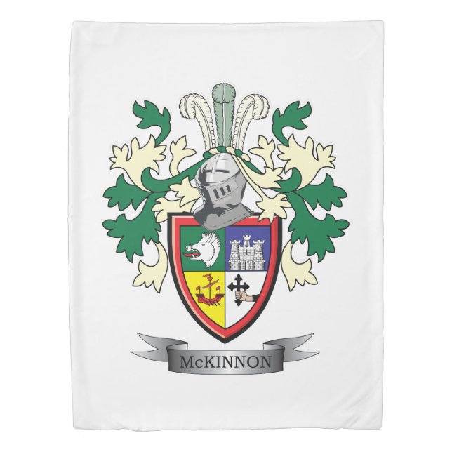 McKinnon Family Crest Coat of Arms Duvet Cover (Front)