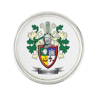 McKinnon Family Crest Coat of Arms Lapel Pin