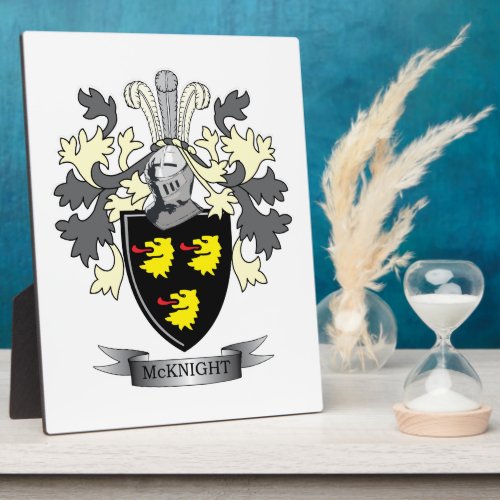 McKnight Family Crest Coat of Arms Plaque