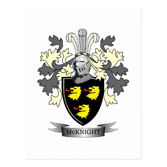 McKnight Family Crest Coat of Arms Postcard | Zazzle.com