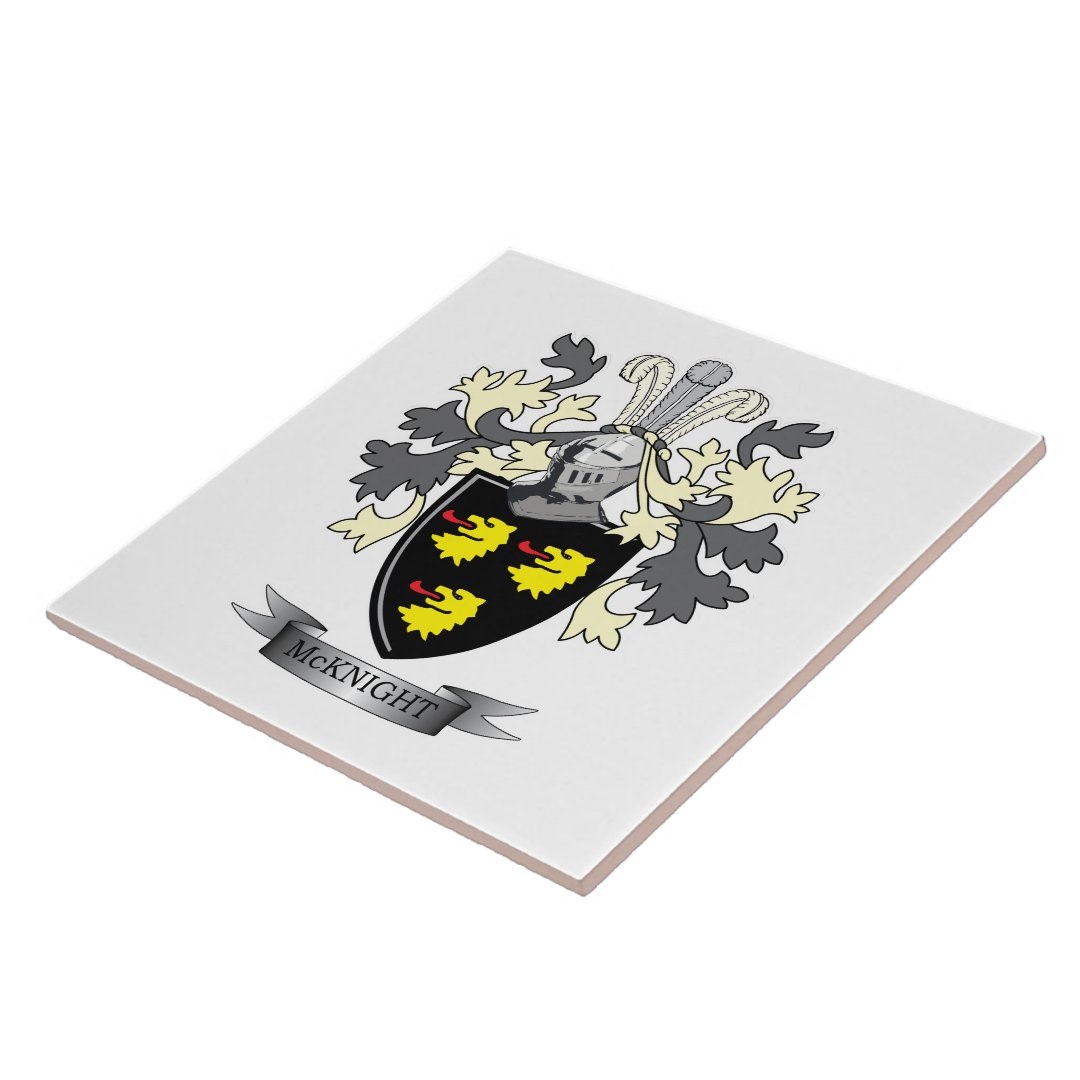 McKnight Family Crest Coat of Arms Tile | Zazzle