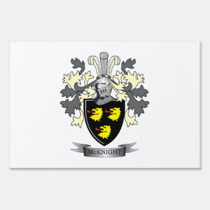 McKnight Family Crest Coat of Arms Yard Sign