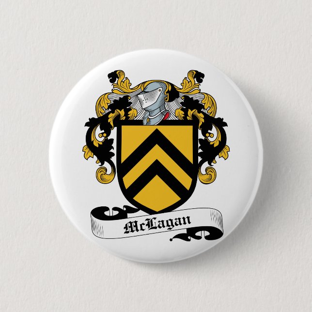 McLagan Family Crest Pinback Button (Front)