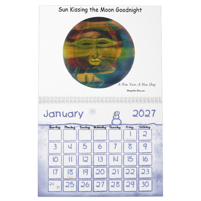 MClairArt's, Funny Sun Faces 2012 Calendar (Jan 2027)