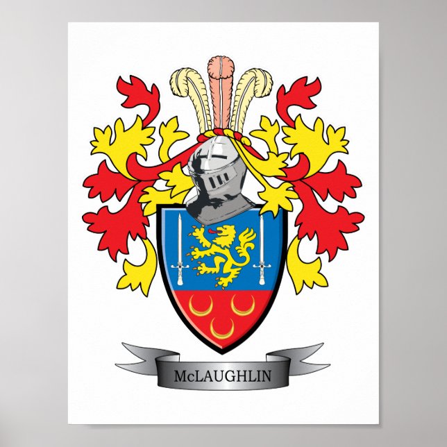 McLaughlin Coat of Arms Poster (Front)