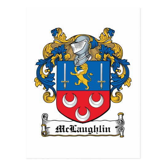 McLaughlin Family Crest Postcard