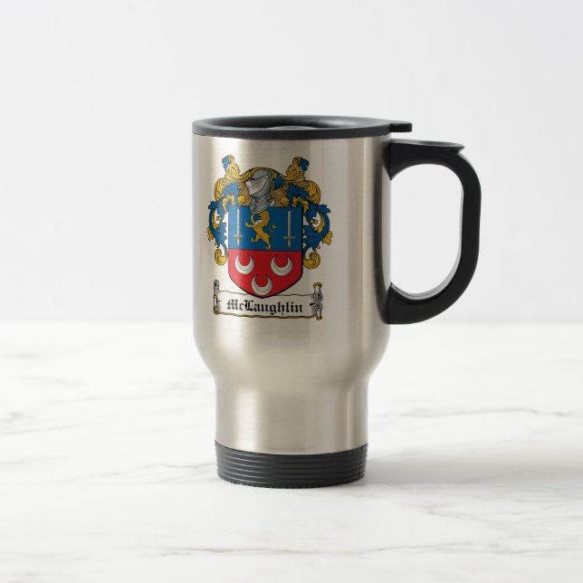 McLaughlin Family Crest Travel Mug (Right)