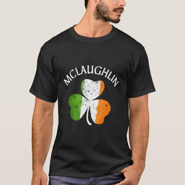 Mclaughlin Irish Family Name T-Shirt (Front)