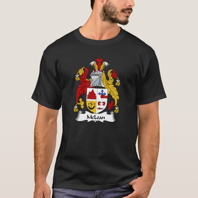 McLean Coat of Arms  McLean Family Crest T-Shirt (Front)