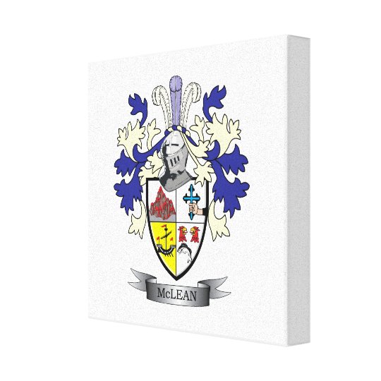 McLean Family Crest Coat of Arms Canvas Print