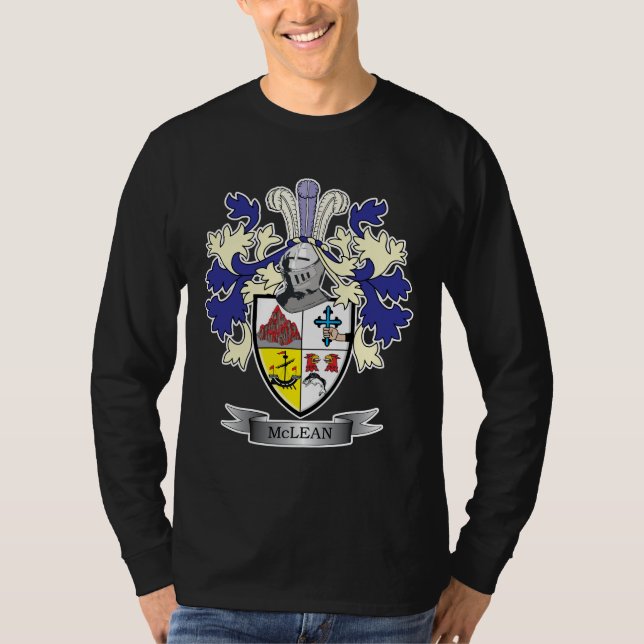 McLean Family Crest Coat of Arms T-Shirt (Front)