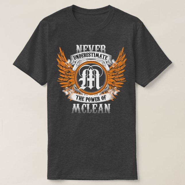 Mclean Name Shirt Never Underestimate The Power Of (Design Front)