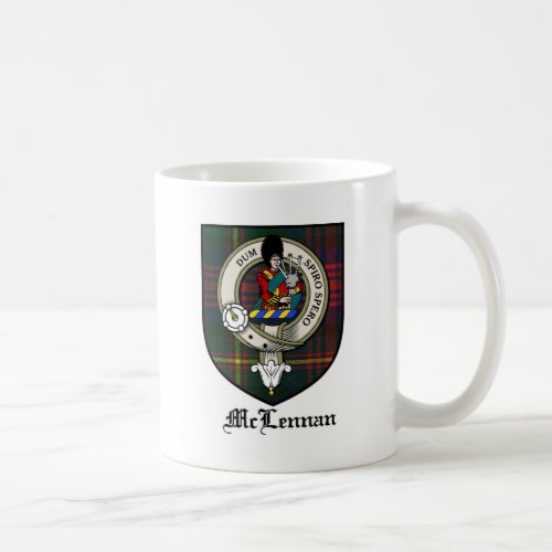 McLennan Clan Crest Badge Tartan Coffee Mug