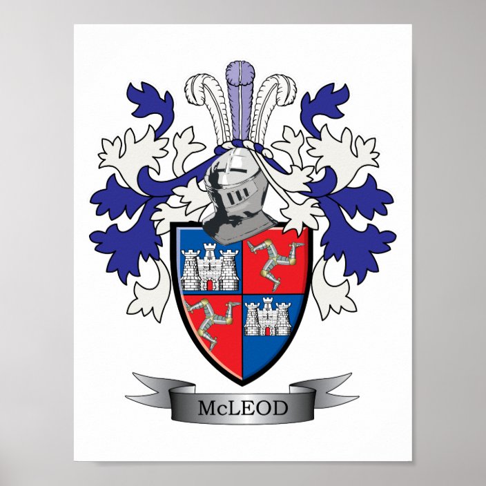 McLeod Family Crest Coat of Arms Poster | Zazzle.com