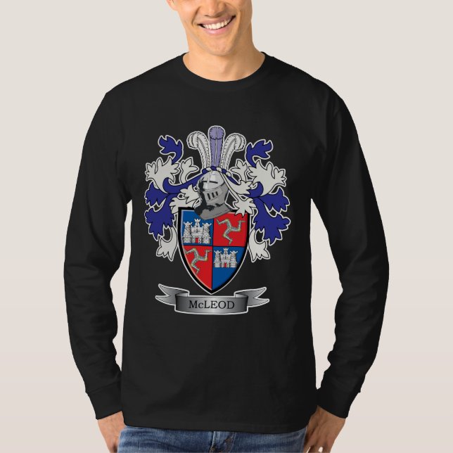 McLeod Family Crest Coat of Arms T-Shirt (Front)