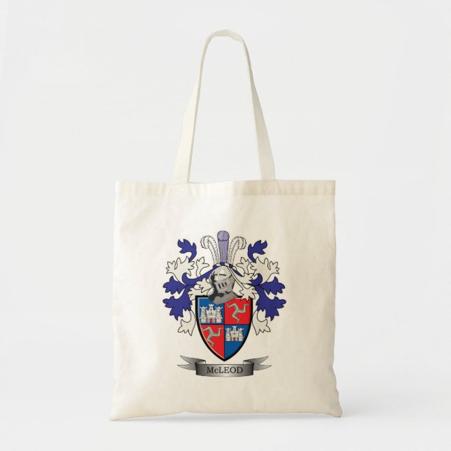 McLeod Family Crest Coat of Arms Tote Bag (Front)