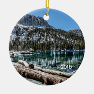 McLeod Lake, Mammoth Lakes, California Ceramic Ornament