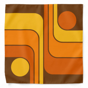 MCM 1970s Retro Style Geometric Design Bandana