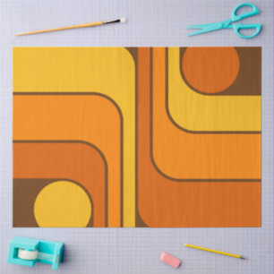 MCM 1970s Retro Style Geometric Design Tissue Paper