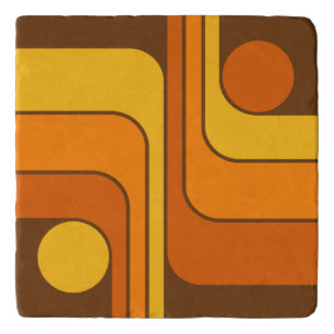 MCM 1970s Retro Style Geometric Design Trivet