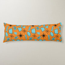 MCM Atomic Shapes Turquoise on Orange