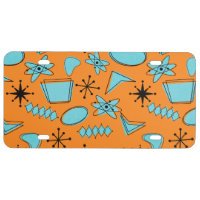 MCM Atomic Shapes Turquoise on Orange