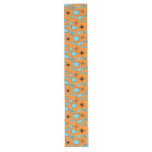 MCM Atomic Shapes Turquoise on Orange
