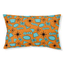 MCM Atomic Shapes Turquoise on Orange