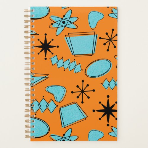 MCM Atomic Shapes Turquoise on Orange Planner