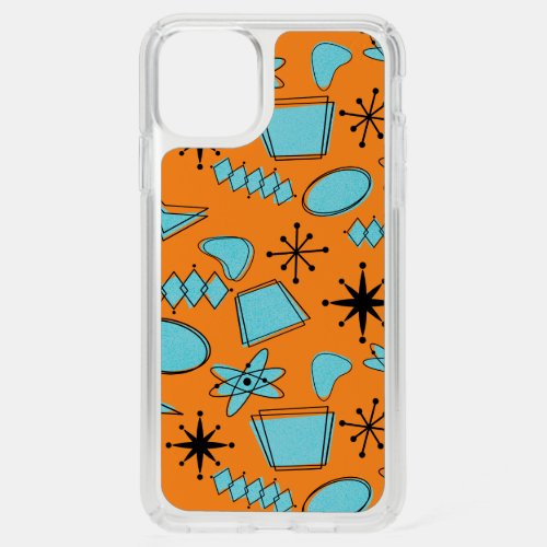 MCM Atomic Shapes Turquoise on Orange Speck iPhone 11 Pro Max Case