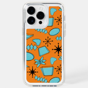 MCM Atomic Shapes Turquoise on Orange Speck iPhone 14 Pro Max Case