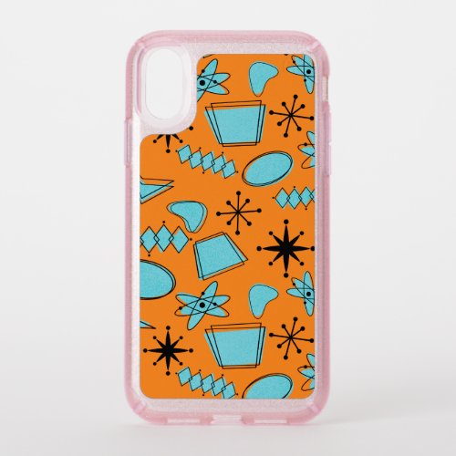 MCM Atomic Shapes Turquoise on Orange Speck iPhone XR Case