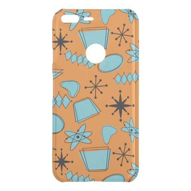 MCM Atomic Shapes Turquoise on Orange Uncommon Google Pixel XL Case (Back)